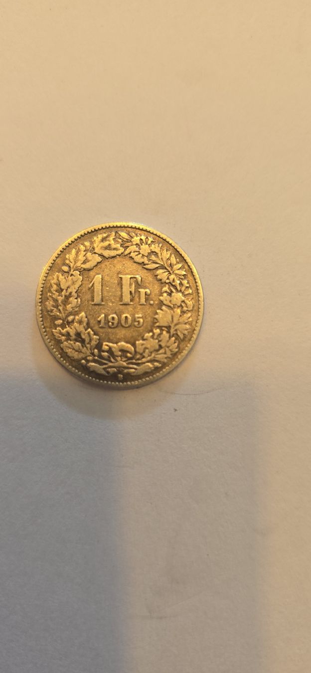 Alle Münzen: pieces 1.- fr 1905 – Gebraucht aus Fribourg von yan_z5fr