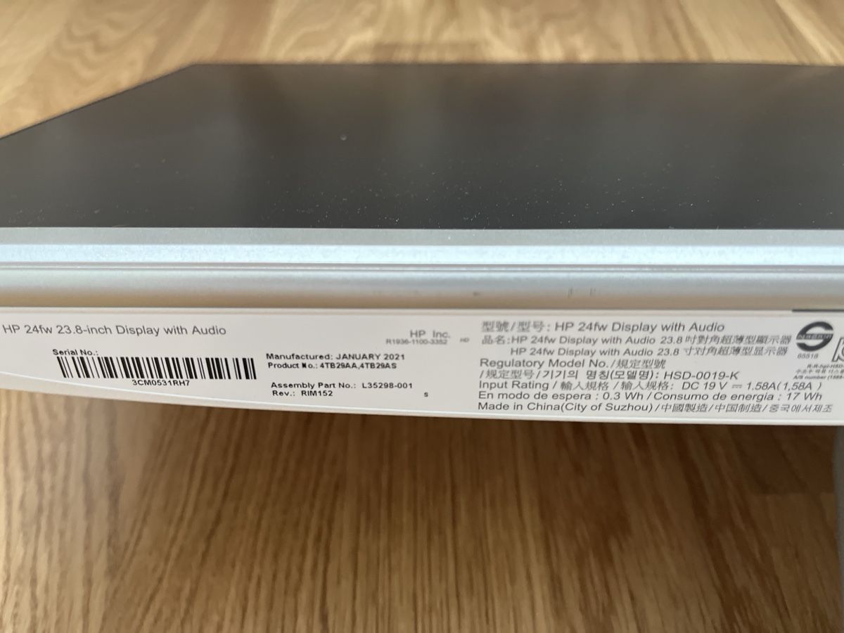 Hewlett Packard Monitor: Bildschirm HP 24fw with Audio – Nuovo (secondo la descrizione) da Zürich venduto da luc_6jnd 4
