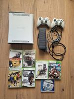 Xbox 360 Konsole 2 Controller 7 Spielen FRA und Zubehör gut