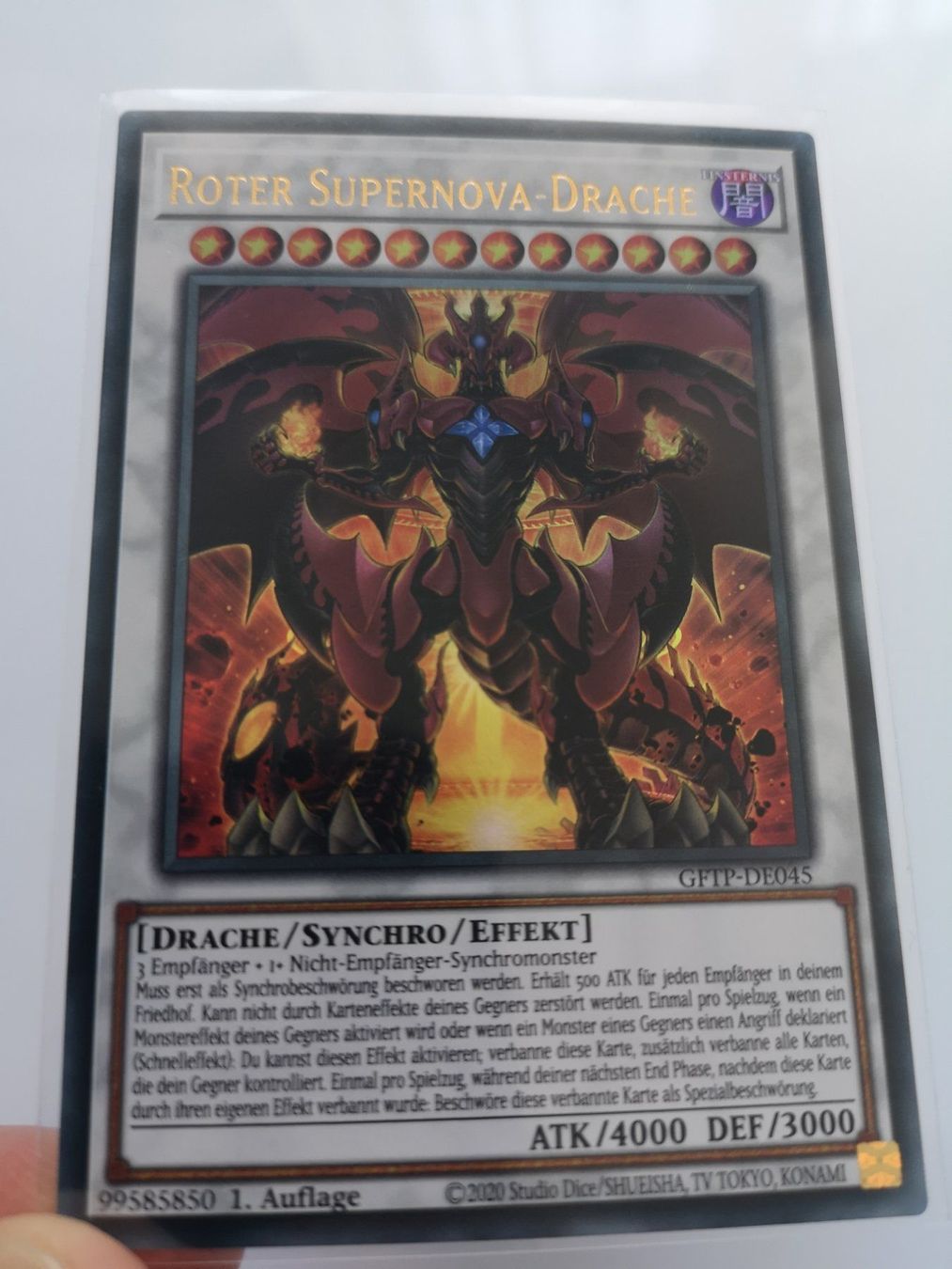 Yugioh Carte collezionabili: Roter Supernova-Drache UR Mint 1.Auflage – Nuovo e nell'imballaggio originale da Boswil venduto da ShoppingCenterCity
