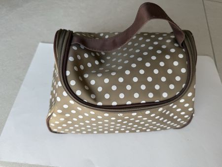 Praktische Kosmetiktasche mit Pünktchenmuster, Top Zustand!