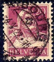 FRIBOURG 1922 TELLBRUSTBILD 20 RP SBK154 GESTEMPELT - B531