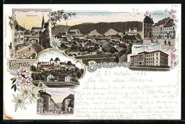 Litho Burgdorf, Schloss, Schmiedengasse,