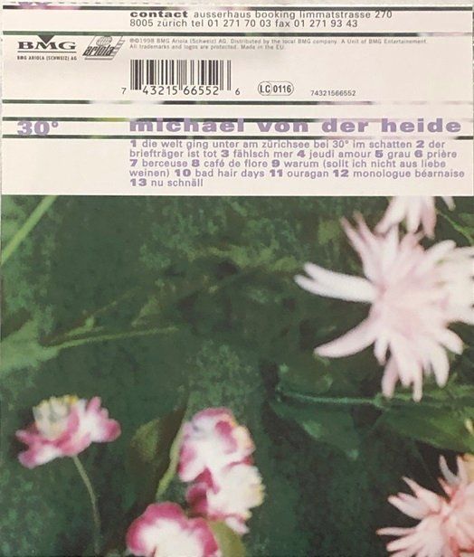CD: Michael von der Heide – 30° – Usato da Grüningen venduto da azulgris 1