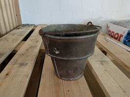 Alter Metalleimer mit Henkel – Vintage / Shabby Chic / Dekor
