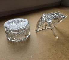 Art Deco Ringhalter & Glasdose, antik