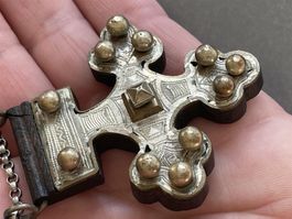 XXL Tuareg Berber tribal KREUZ Holz Ebony? Silber Anhänger