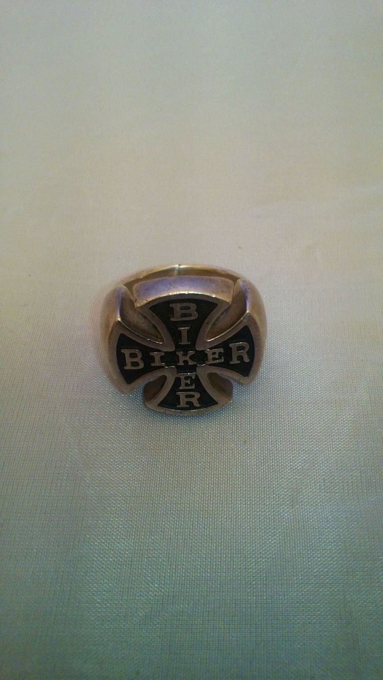 Anelli: Biker Ring Silver massiv – Usato da La Heutte venduto da franco029 1