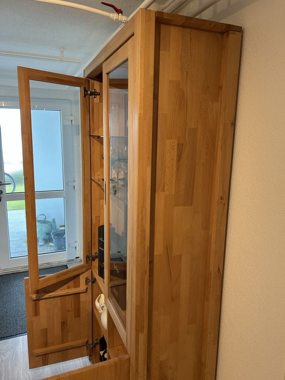 Vitrinenschrank aus Eichenholz 3
