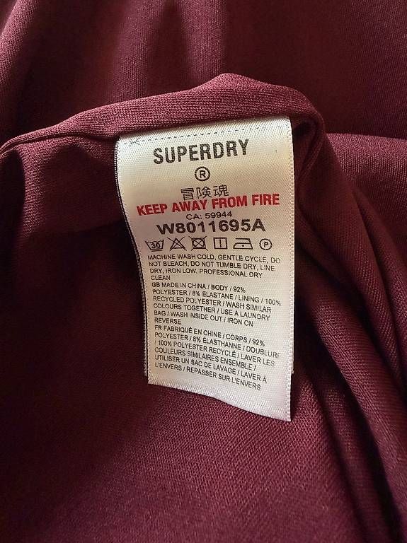 Superdry Kleider: Superdry Samtkleid mit Schlitz | Grösse 36 – Gebraucht aus Thundorf von paglialongamaria 3