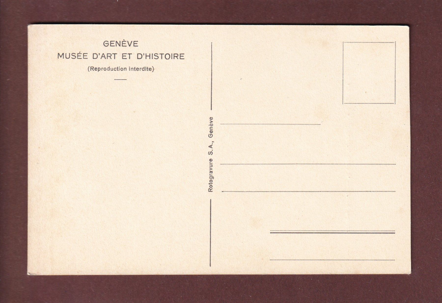 Ansichtskarten: GENEVE - Musée - grand escalier – Gebraucht aus Pully von nicecards 1