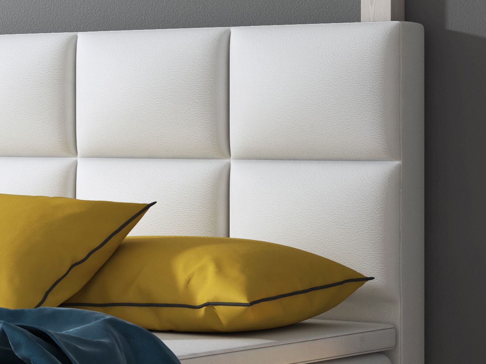 Letti: Boxspringbett 140x200 Kunstleder Weiss Box Springbett – Nuovo e nell'imballaggio originale da Wallenwil venduto da toesstal-vertrieb 4