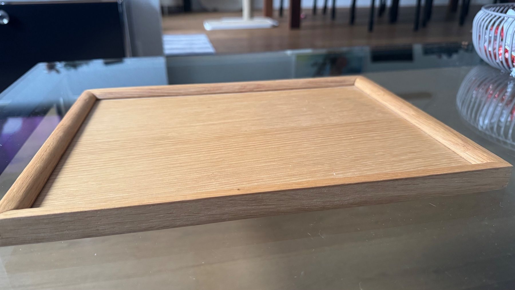 Servierplatten: Hübsch Interior festes Eichen Holztablett FRAME 25x35 NP39 – Gebraucht aus Riehen von To120 2