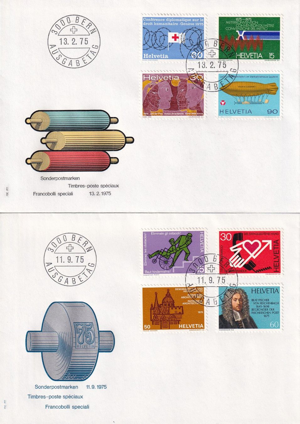 Tutti i francobolli: Lot 8 Briefe FDC 1973 - 1976 – Usato da Rossa venduto da becky05 2
