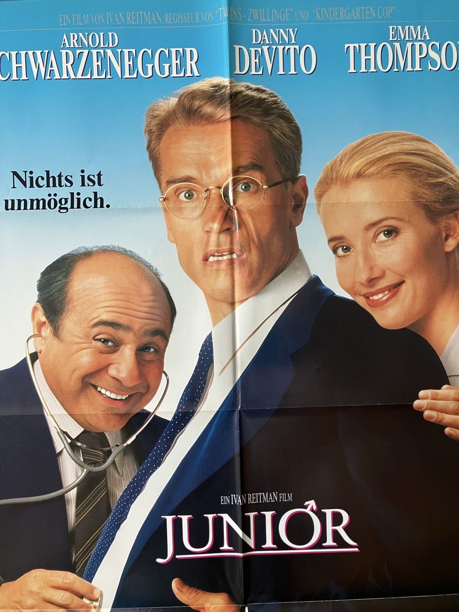 Poster & Bilder: Kinofilmposter "JUNIOR" Schwarzenegger DeVito Thompson – Neu und originalverpackt aus Lausen von Indexvision 2