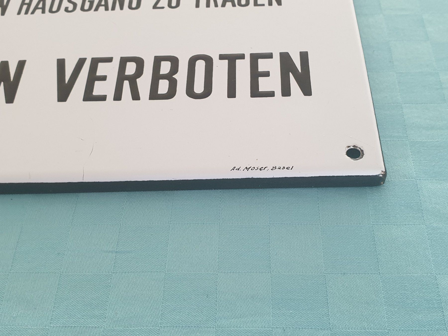 Insegne: Email Schild VELOS KINDERWAGEN EINSTELLEN VERBOTEN – Usato da Mörschwil venduto da spirspi 9