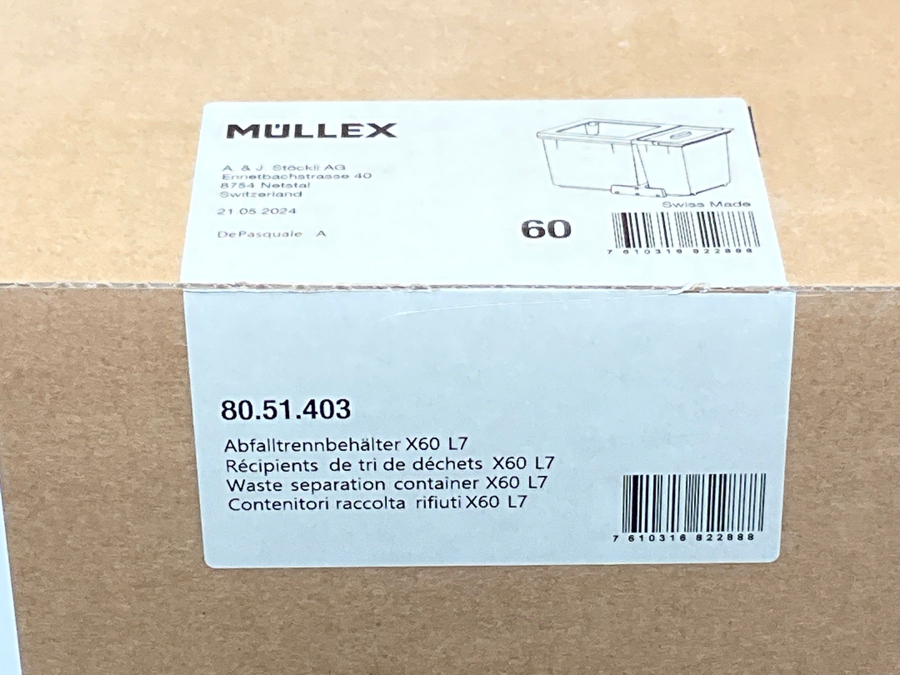 Müllex Cestini per rifiuti: 068 Müllex Abfallsystem X60 L7 – Nuovo e nell'imballaggio originale da Derendingen venduto da Meisterstuecke 4