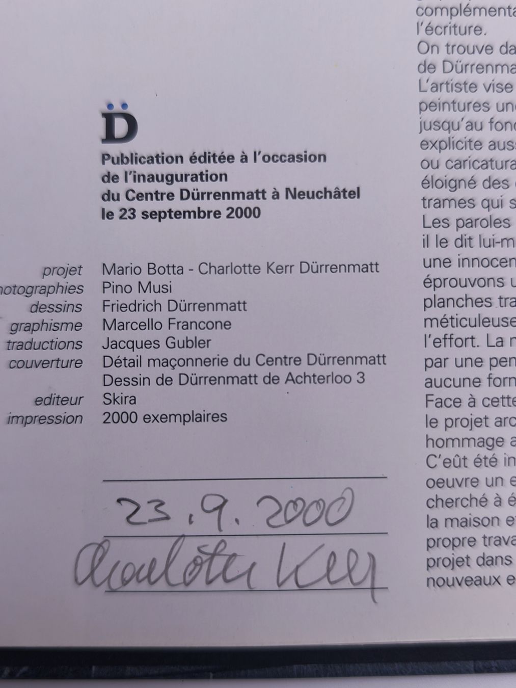 Libri: ARCHITEKTUR - DÜRRENMATT - BOTTA - – Usato da Goldach venduto da Gaip 9