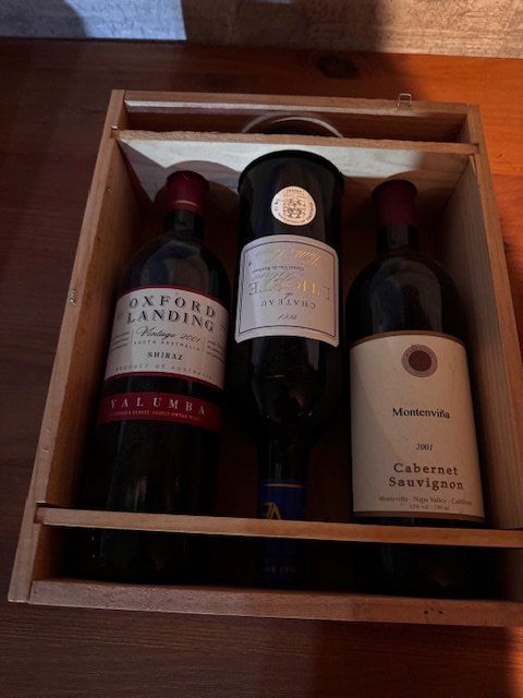 Vino: Kiste mit 3 Flaschen Rotwein – Usato da St-Léonard venduto da Mokette01