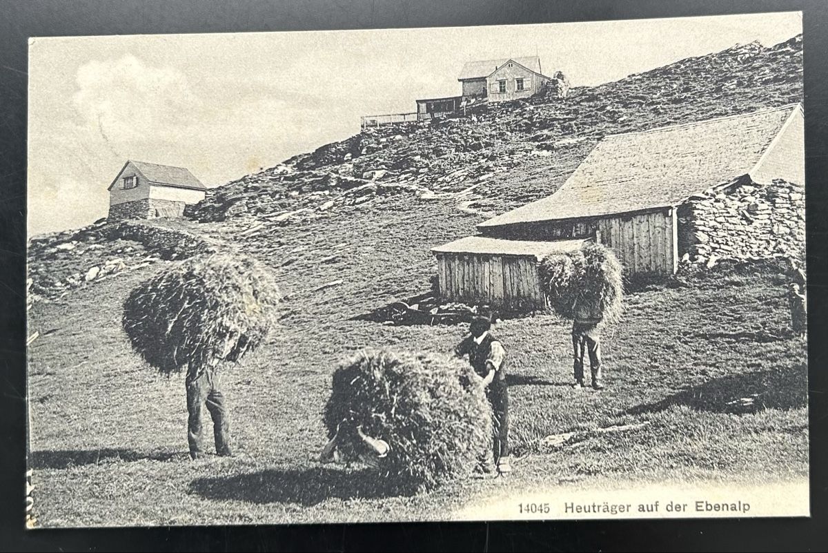Cartoline postali: Heuträger auf der Ebenalp – Usato da Horw venduto da Tellbub