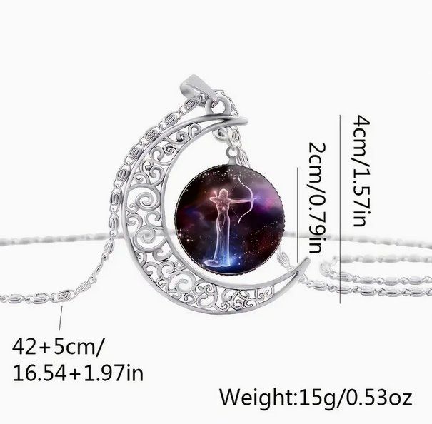 Catenine: SCHÖNE MOND HALSKETTE WASSERMANN NEU – Nuovo e nell'imballaggio originale da Bad Ragaz venduto da Schtupsi 1