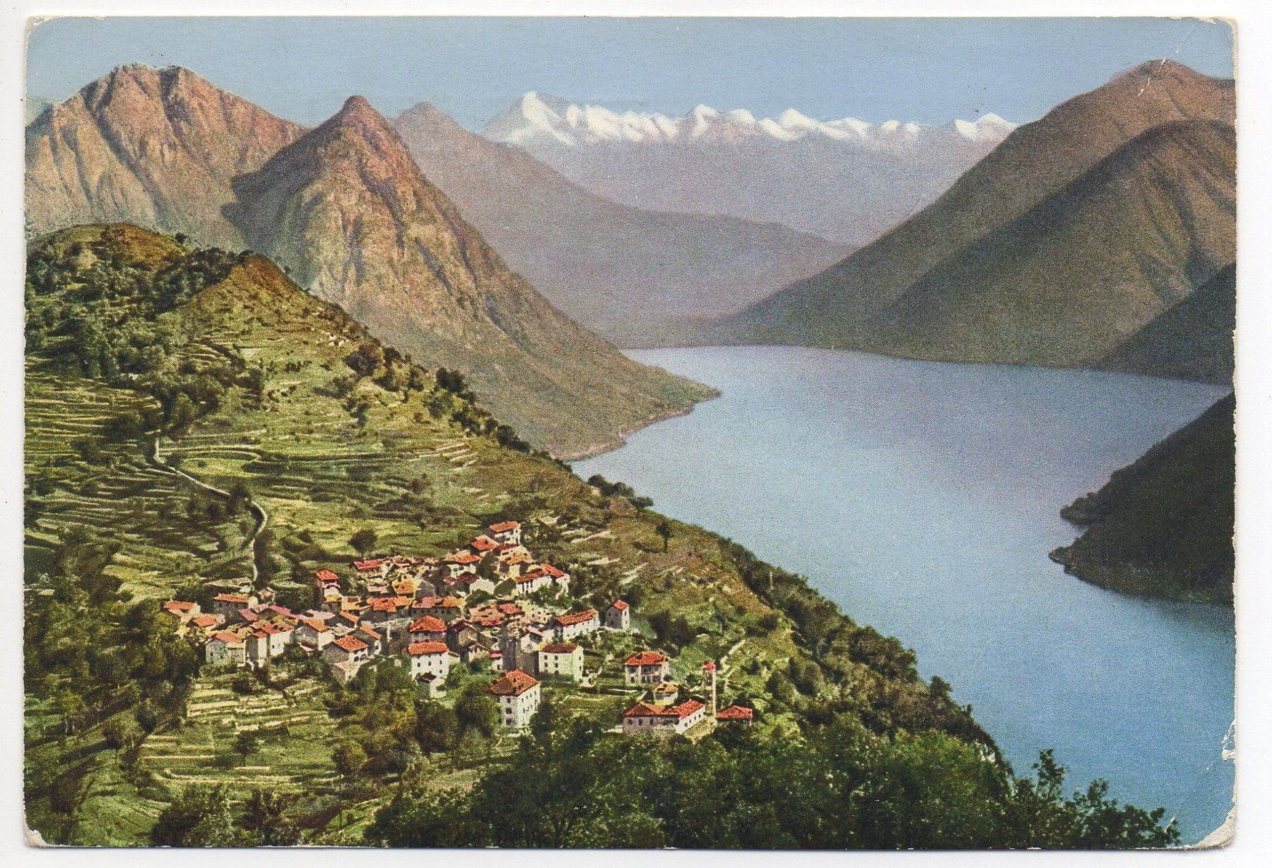 Cartoline postali: Villaggio di BRÈ e Monti della Valsolda – Usato da Jona venduto da philajona