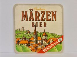 Bierdeckel MÜLLERBRÄU Bier BADEN Untersetzer Vintage Rarität