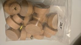 Möbelknöpf aus Holz, 12 Stück