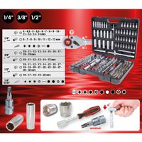 KS Tools 1/4"+3/8"+1/2" Steckschlüssel-Satz, 195-tlg