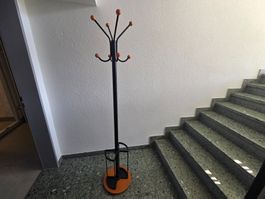 Garderobe- Kleider- Schirmständer, Metall/Holz/Kunstoff