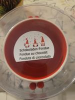 Schoggi Fondue Set mit Gnom Motiven - Winterzauber!