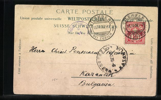 Cartoline postali: Bendlikon, Ortsansicht aus der Vogelscha – Usato da Berlin venduto da bartko-reher 1