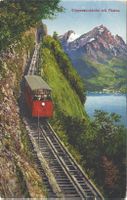 Bürgenstockbahn  mit  Pilatus.