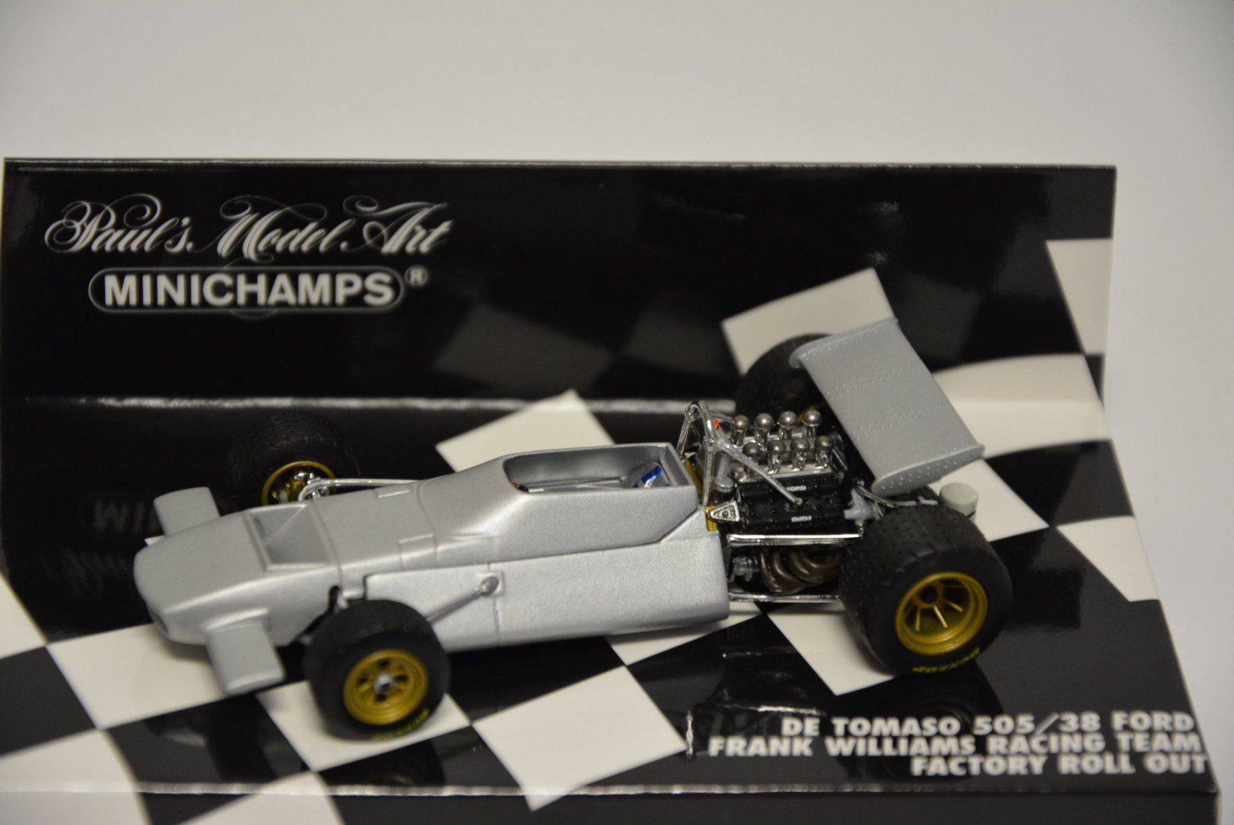 De Tomaso Modellini d'auto: De Tomaso 505/38 , Ford Williams , 1:43 – Nuovo e nell'imballaggio originale da Goldach venduto da Feivel9 1