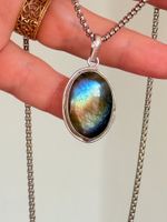 Collier vintage avec pendentif Labradorite ✨