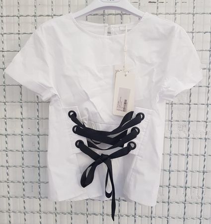 Neue Designer Bluse mit Schnürung, Grösse 40 / 158 Fun & Fun