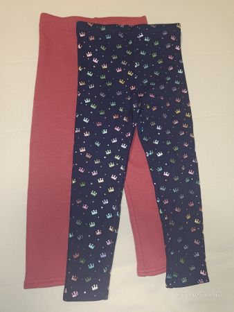 2 Leggings Mädchen Grösse 104, innen angeraut