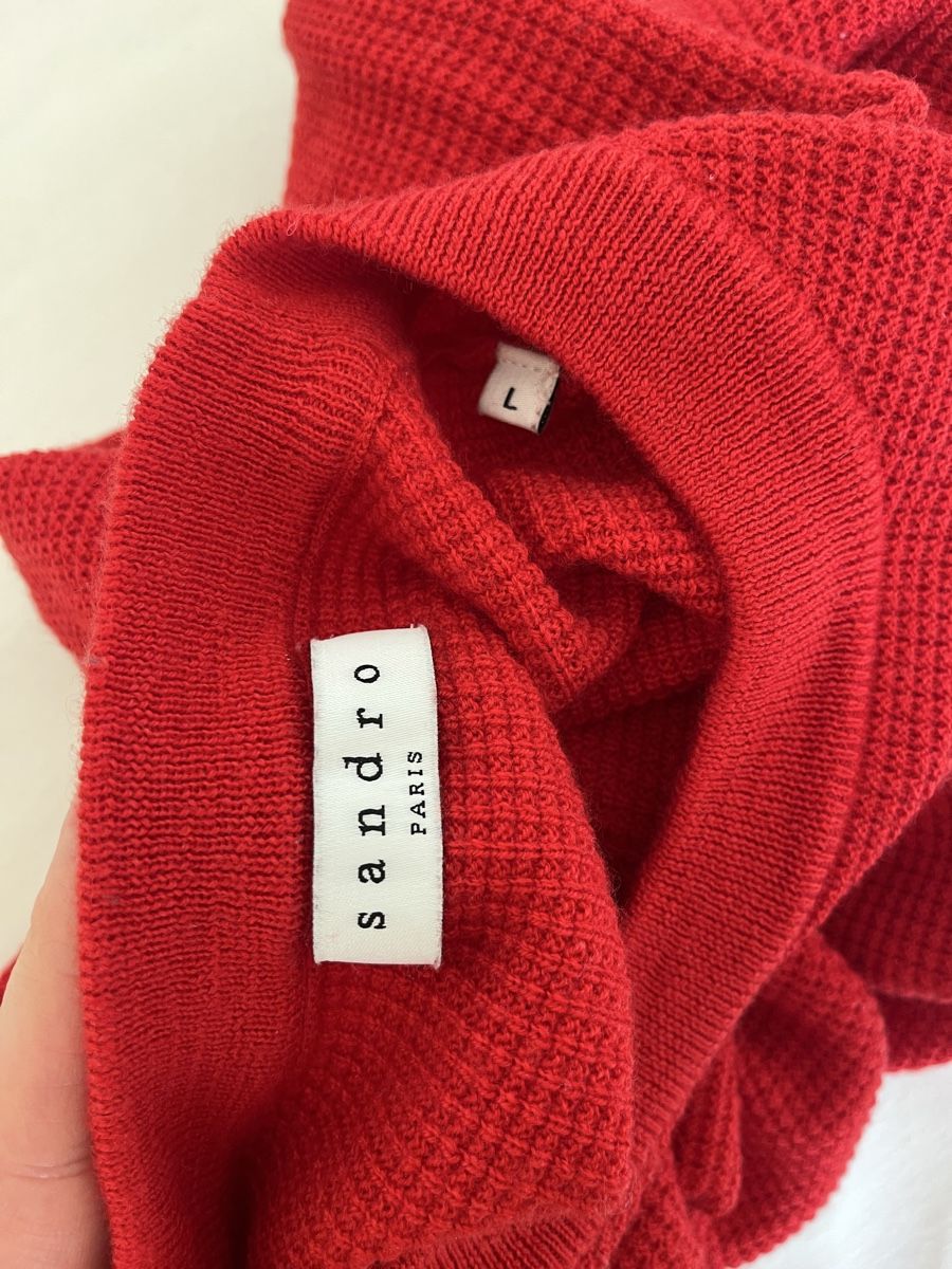 Sandro Maglioni & Felpe: Sandro Strickpullover, Grösse L, Rot - Herren – Nuovo (secondo la descrizione) da Zug venduto da Nickwalks999 4