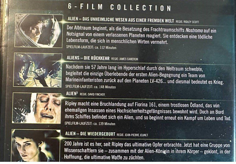 Alle DVDs: Alien 6-Film Collection + Prometheus DVDs – Gebraucht aus Beringen von Mantafisch1 2