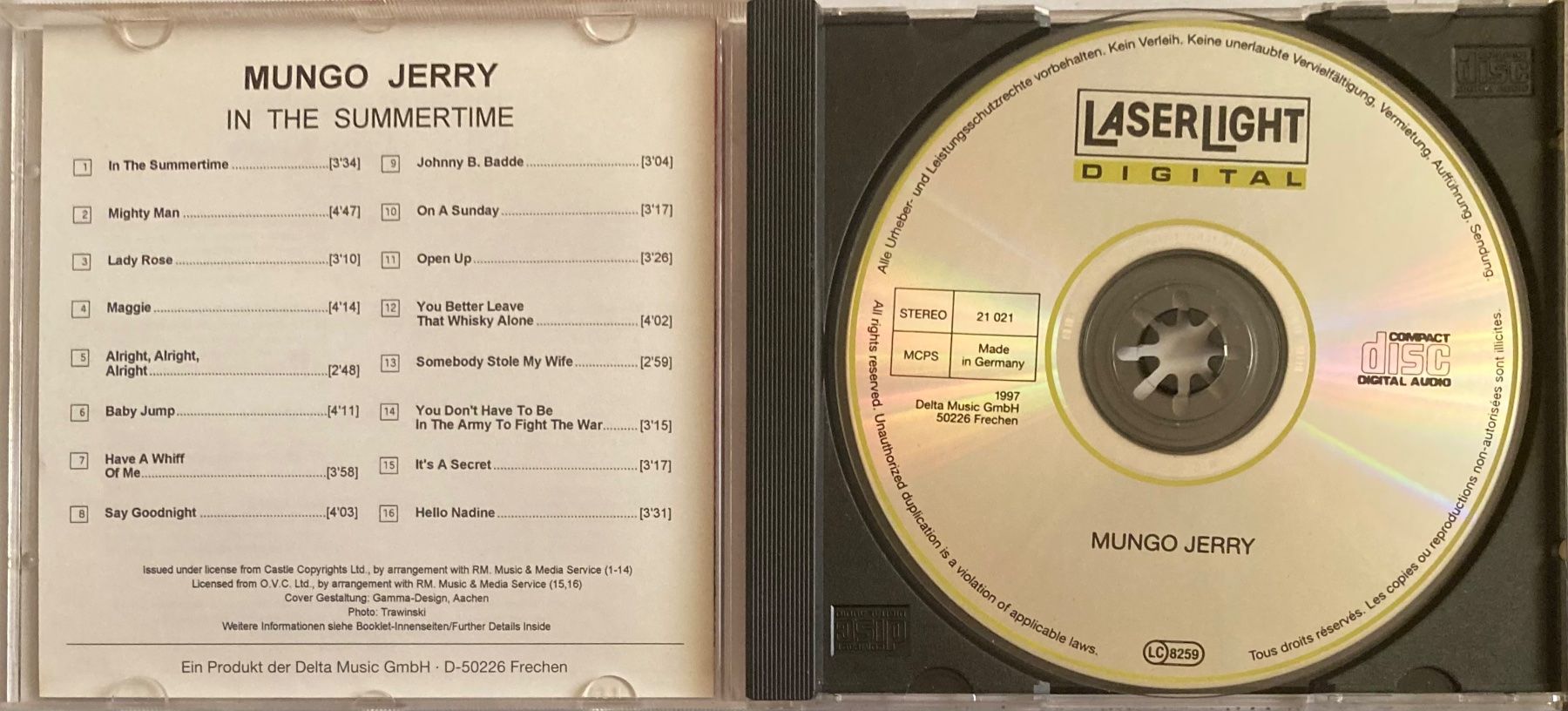 CDs: MUNGO JERRY - IN THE SUMMERTIME – Gebraucht aus Poliez-Pittet von Newtown-Records 2