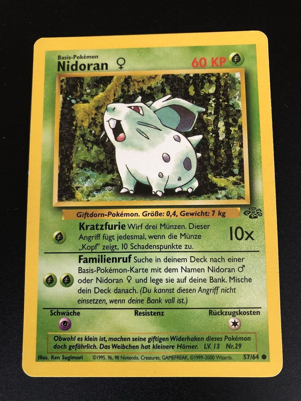 Pokémon Carte collezionabili: Nidoran Dschungel Set 57/64 – Usato da Windisch venduto da sevenless91