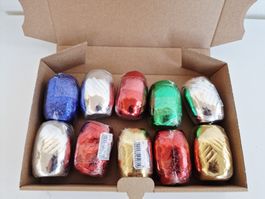 10 Stk. Geschenkbänder assortiert - Rolle je 20m