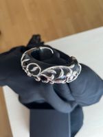 Armreif schwarz silber