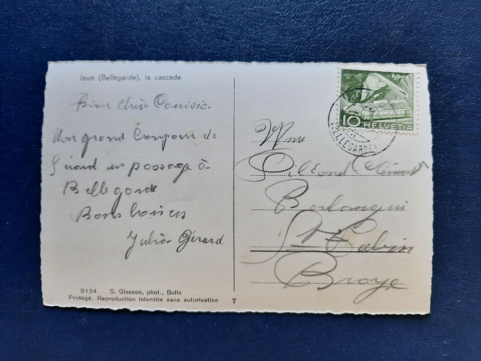 Cartoline postali: Ansichtskarte Jaun, Bellgarde , gestempelt – Usato da Marly venduto da neu-adlerauge65 1