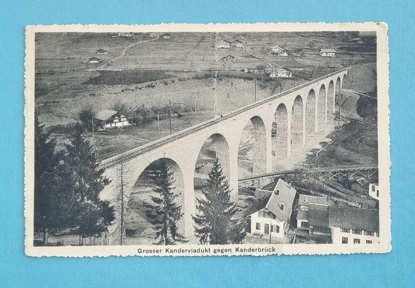 Cartoline postali: Frutigen - Kanderviadukt - BLS Eisenbahn - 1913 – Usato da Rothrist venduto da RROENK