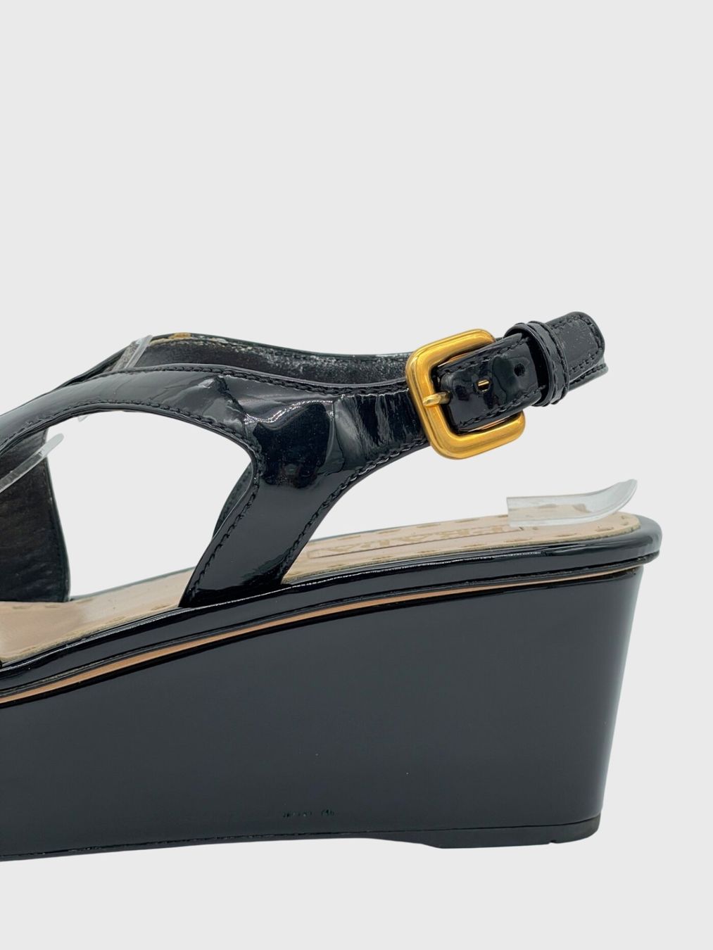 Prada Scarpe da donna: Prada Wedge Heels Sandale mit Absatz EU 41 Schwarz – Usato da Zürich venduto da shoe_shop 4