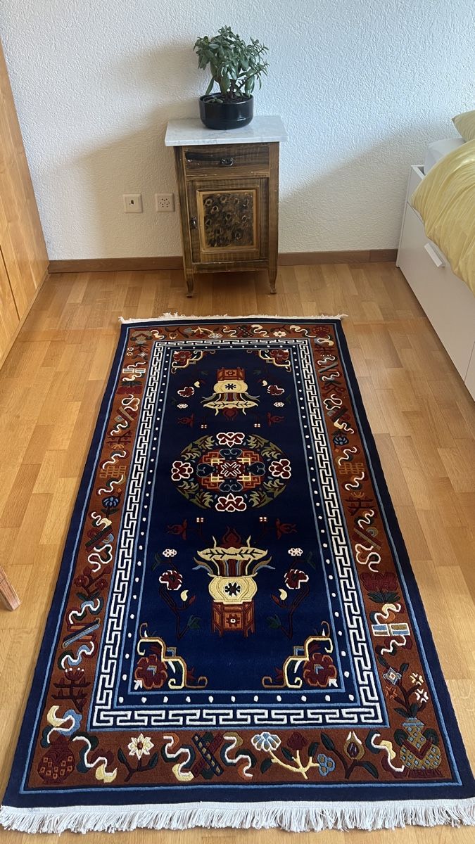 Tappeti: Handgeknüpfter schöner blauer Teppich – Nuovo e nell'imballaggio originale da Wallisellen venduto da tamang_teppiche