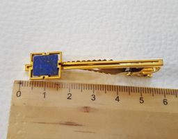 Gold 585 Massiv Krawattennadel mit lapiz