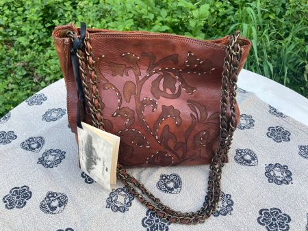 Campomaggi Tasche aus Leder mit floralem Motiv/ NEU!