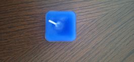 10 Stk. Teelicht blau / selbstgemacht  / neu/ quadratisch